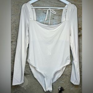 Topshop brand Square Neck Bodysuit, Size 12, NWT